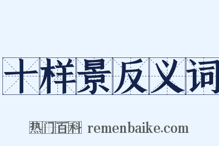 十样景反义词是什么意思的图片